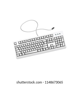 Computer keyboard. Vector illustration. EPS 10.