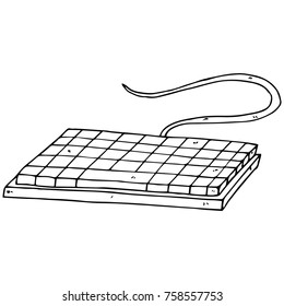 Computer keyboard. Vector illustration keyboard. Hand drawn computer keyboard.