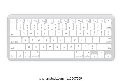 Computer keyboard in white color