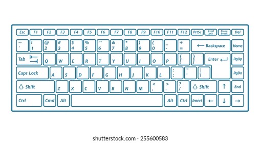 Computer keyboards for using in app. Vector image