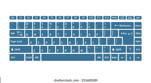 Computer keyboards for using in app. Vector image