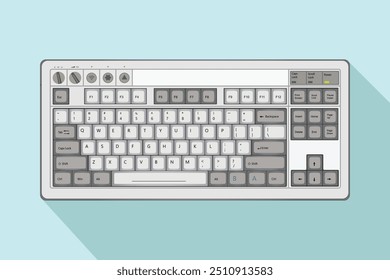 Computer keybord design and icon vector illustration