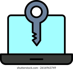 Computer Keys Line Filled Vector Icon Design
