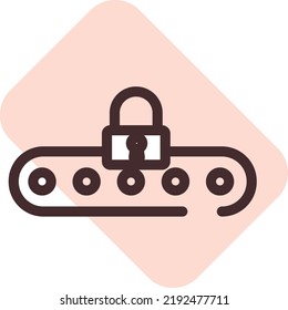 Computer keyword, illustration, vector on a white background.