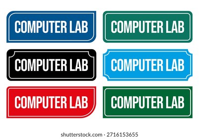 Computer Lab Türschild Illustration Druckbare Türschilder für Schulen