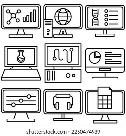 Elemento uno del conjunto de iconos del laboratorio de computación