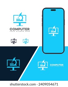 computer lab logo Vector Template