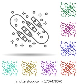 Computer lan usb multi color icon. Simple thin line, outline vector of computer icons for ui and ux, website or mobile application