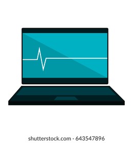 computer laptop with cardiology application