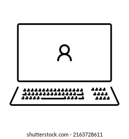computer laptop dekstop monitor icon vector