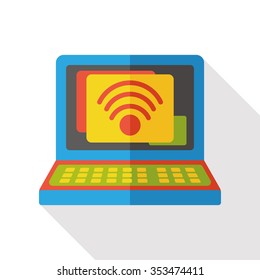 computer laptop flat icon