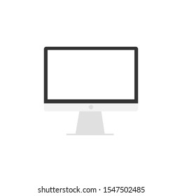 computer laptop icon electronic technology mockup device flat design modern trendy isolated on white background.