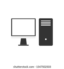 computer laptop icon electronic technology mockup device flat design modern trendy isolated on white background.