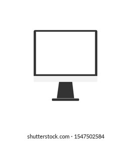 computer laptop icon electronic technology mockup device flat design modern trendy isolated on white background.