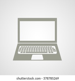 Computer laptop icon - (notebook sign)