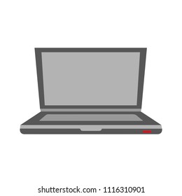 computer laptop icon, vector computer illustration - technology symbol