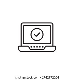 Computer, laptop icon vector illustration
