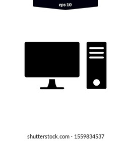 vector de icono de ordenador portátil aislado en fondo blanco. Vector de material de ilustración. Pasos10