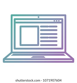 computer laptop isolated icon