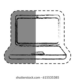 computer laptop isolated icon