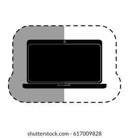 computer laptop isolated icon