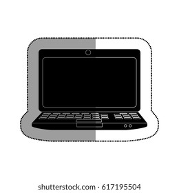 computer laptop isolated icon