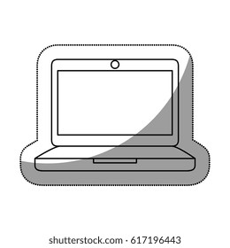 computer laptop isolated icon