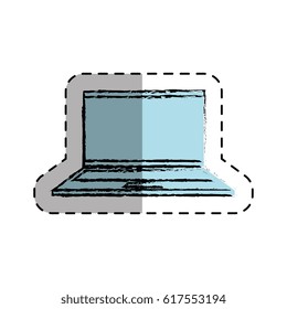 computer laptop isolated icon