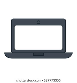 computer laptop isolated icon