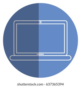computer laptop isolated icon