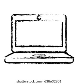 computer laptop isolated icon