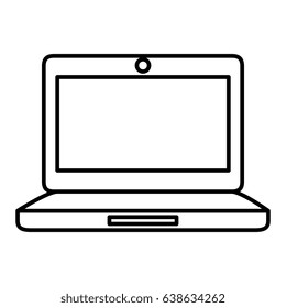 computer laptop isolated icon