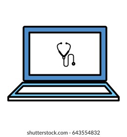 computer laptop isolated icon