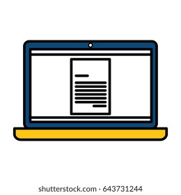 computer laptop isolated icon