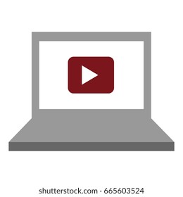 computer laptop isolated icon
