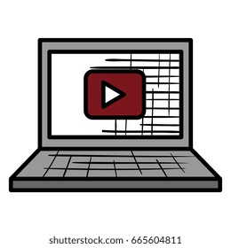 computer laptop isolated icon