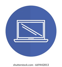 computer laptop isolated icon