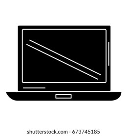 computer laptop isolated icon