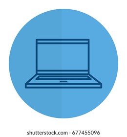 computer laptop isolated icon