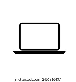 computer, laptop, notebook - vector icon