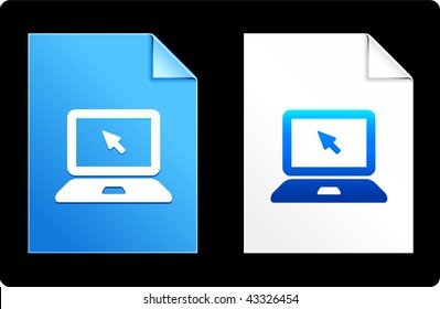 computer laptop on Paper Set Original Vector Illustration AI 8 Compatible File