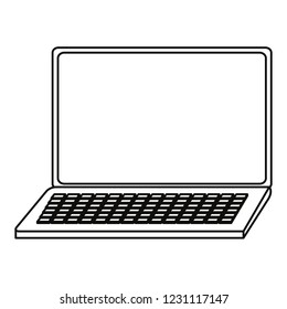 computer laptop on white background