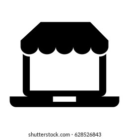 computer laptop with parasol icon