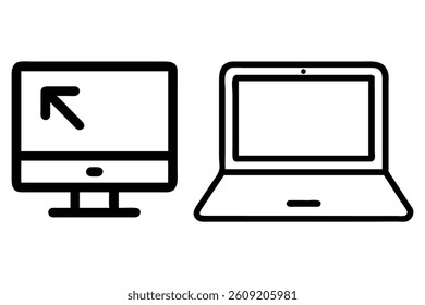Computer and laptop screen icon