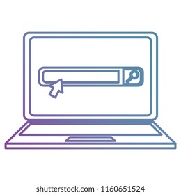 computer laptop with search bar