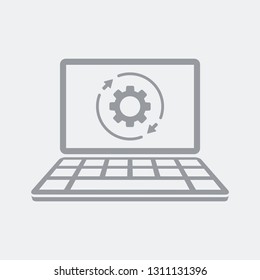 Computer laptop, settings concept