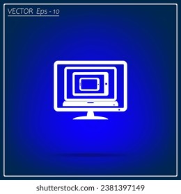 Emisores aislados del teléfono de la computadora portátil eps10 vector