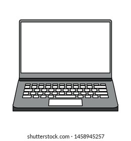 computer laptop technology hardware cartoon vector illustration graphic design