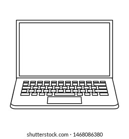 computer laptop technology hardware cartoon vector illustration graphic design