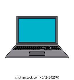Computer laptop technology isolated symbol vector illustration graphic design